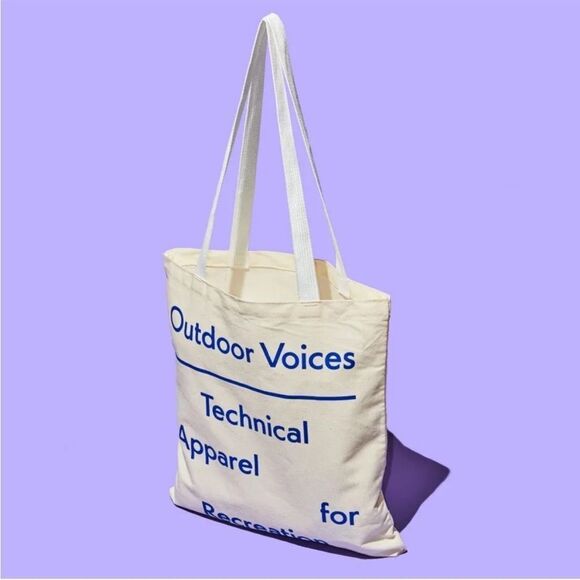 Outdoor Voices Canvas Tote Bag Book Bag Technical Apparel for Recreation Carry - Picture 3 of 6